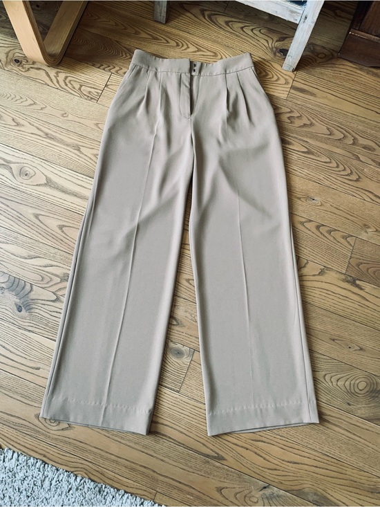 RW&CO. Pants - RW&CO Beige High-Waist Wide Leg Trousers